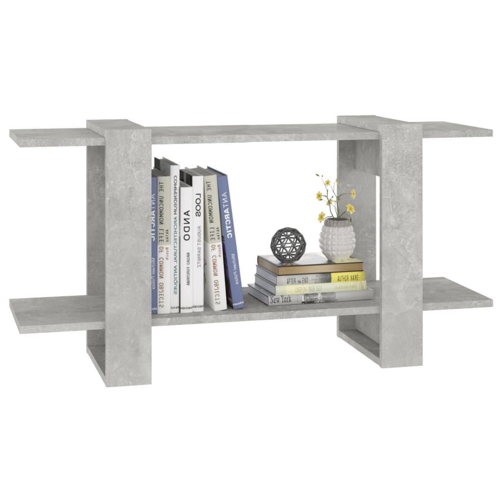 betonszürke szerelt fa könyvszekrény 100 x 30 x 51 cm