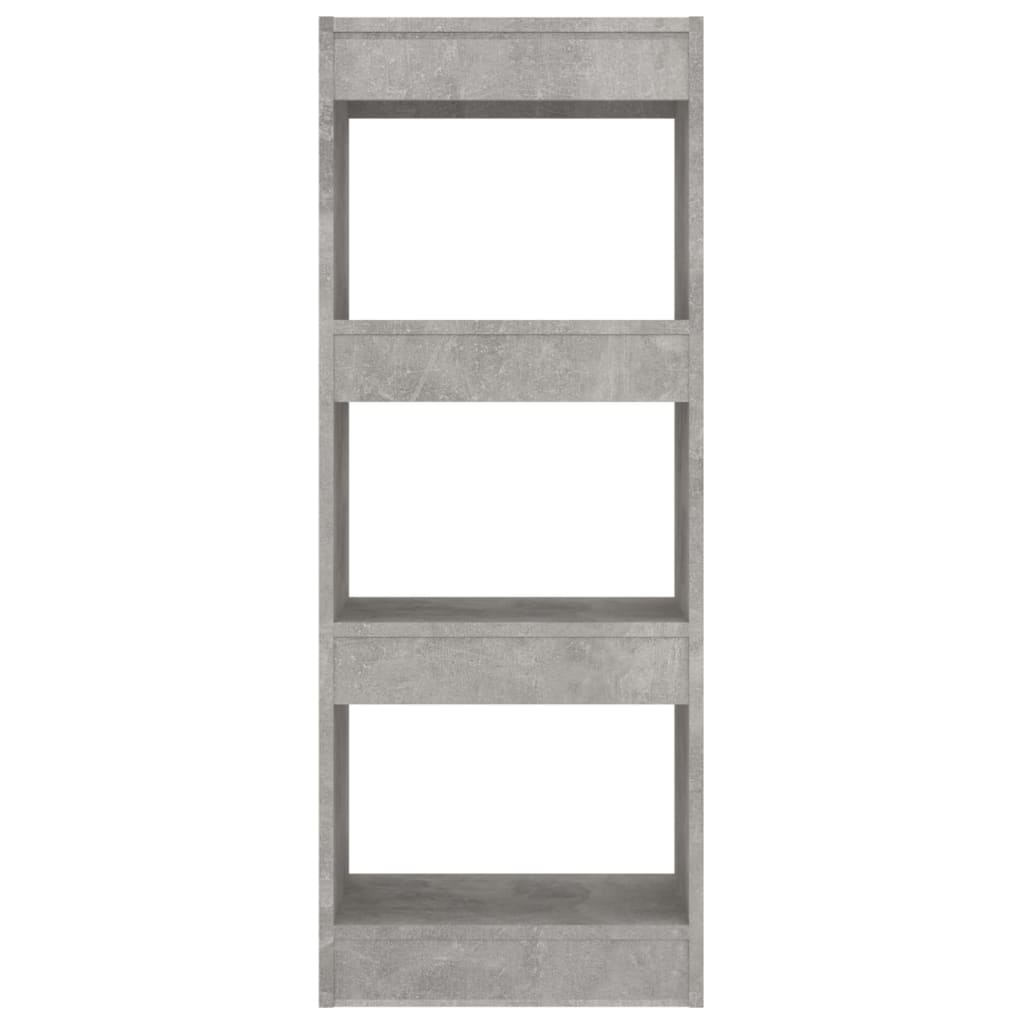 betonszürke szerelt fa könyvszekrény/térelválasztó 40x30x103 cm