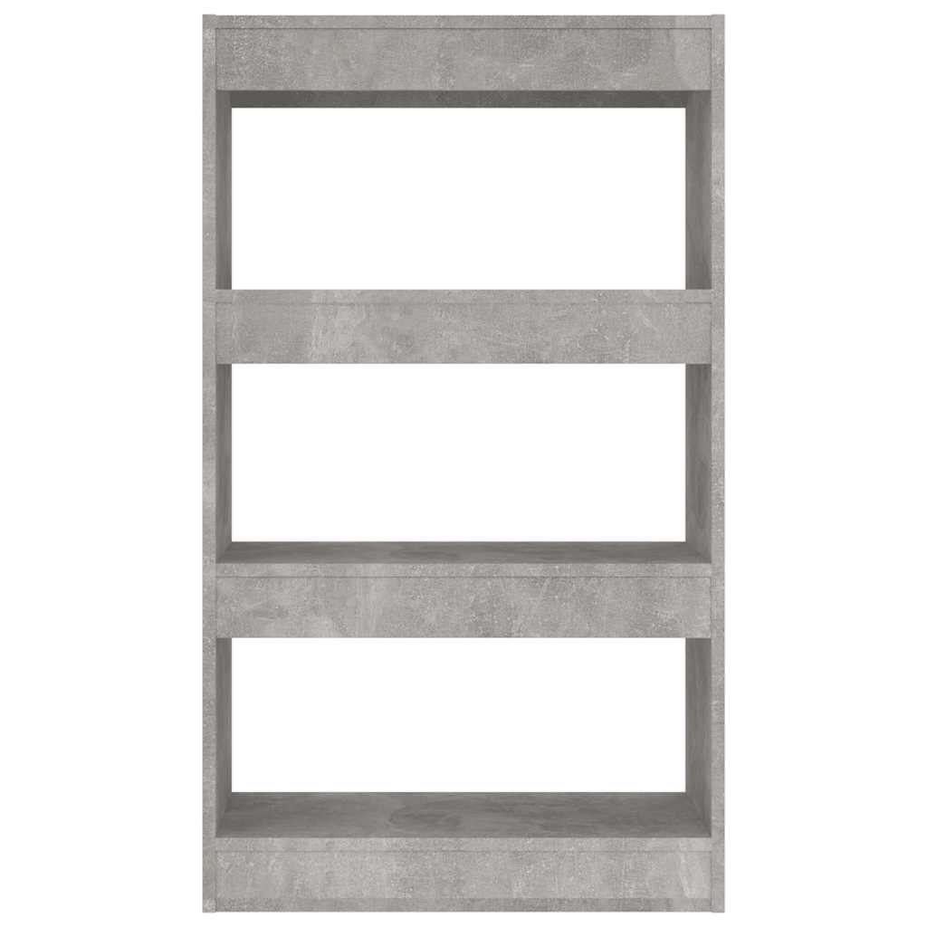 betonszürke szerelt fa könyvszekrény/térelválasztó 60x30x103 cm