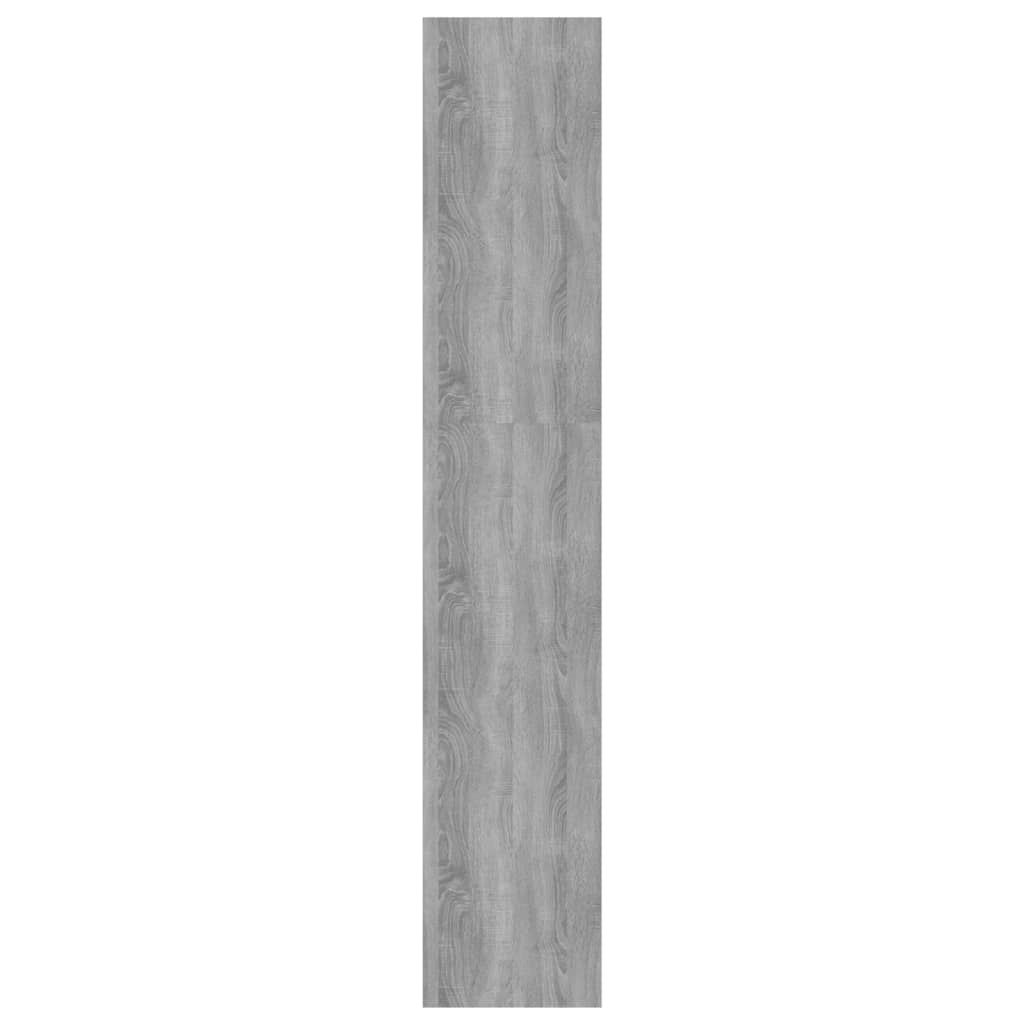 betonszürke szerelt fa könyvszekrény/térelválasztó 60x30x166 cm