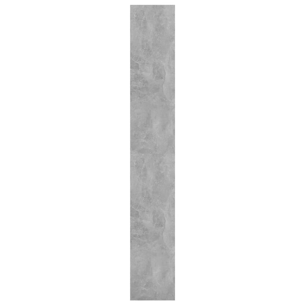 betonszürke szerelt fa könyvszekrény/térelválasztó 80x30x198 cm
