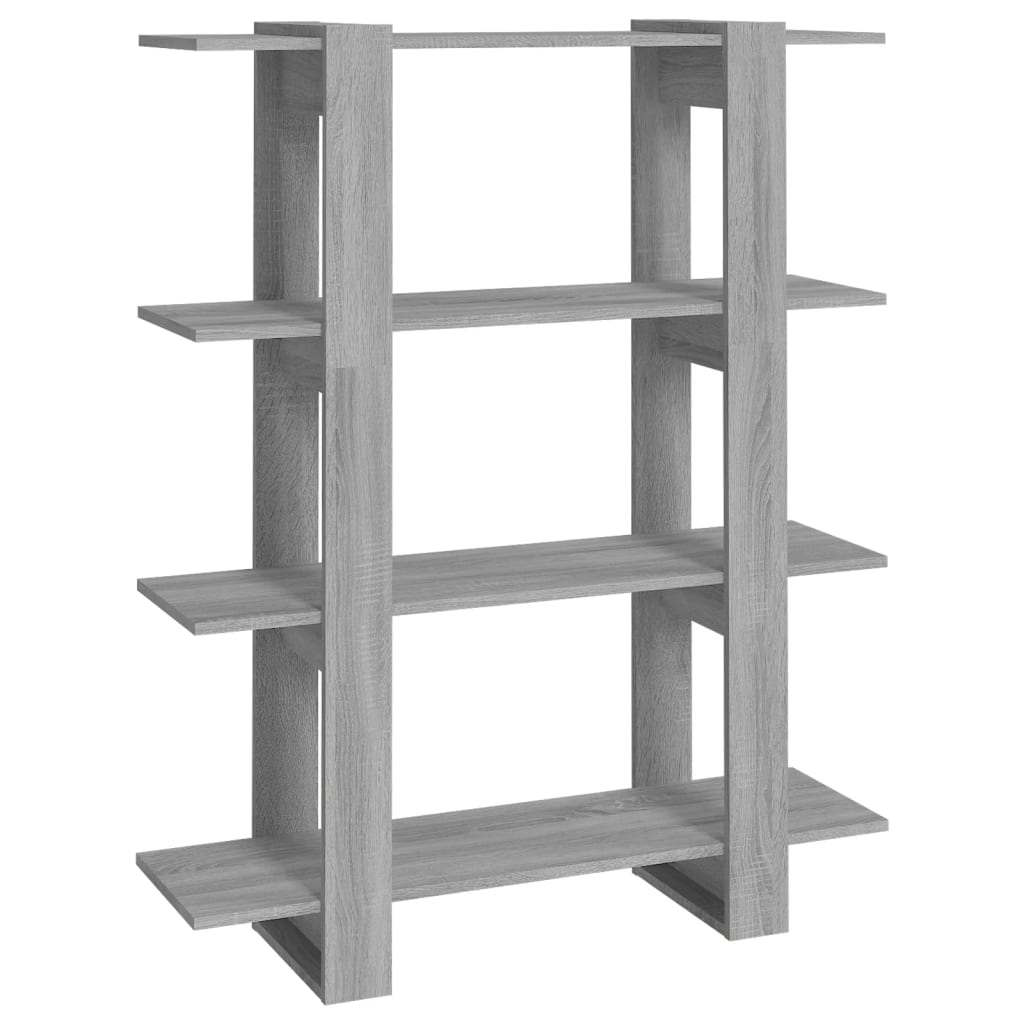 szürke sonoma színű térelválasztó könyvszekrény 100x30x123,5 cm