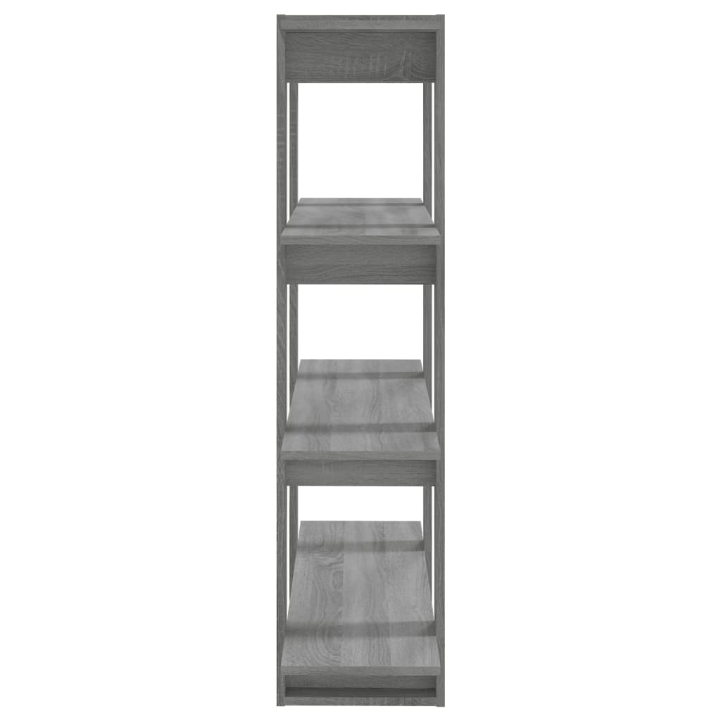 szürke sonoma színű térelválasztó könyvszekrény 100x30x123,5 cm