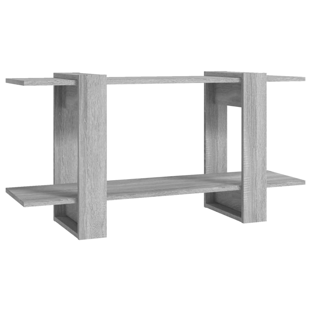 szürke sonoma-tölgyszínű szerelt fa könyvszekrény 100x 30x51 cm