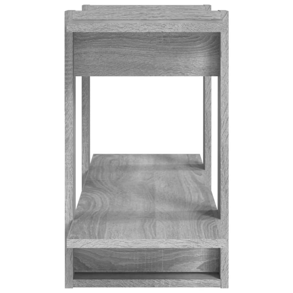 szürke sonoma-tölgyszínű szerelt fa könyvszekrény 100x 30x51 cm