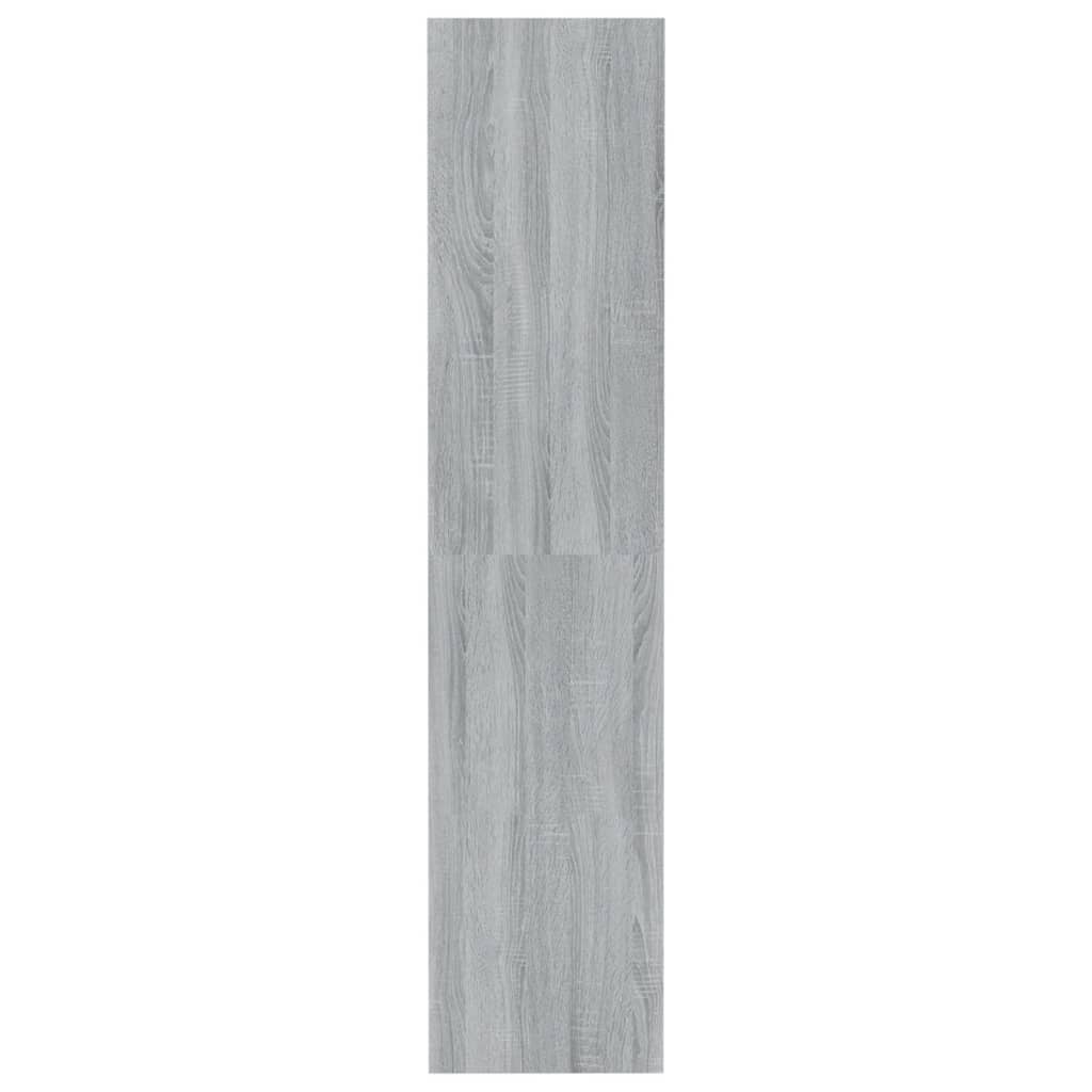 szürke sonoma színű fa könyvszekrény/térelválasztó 80x30x135 cm