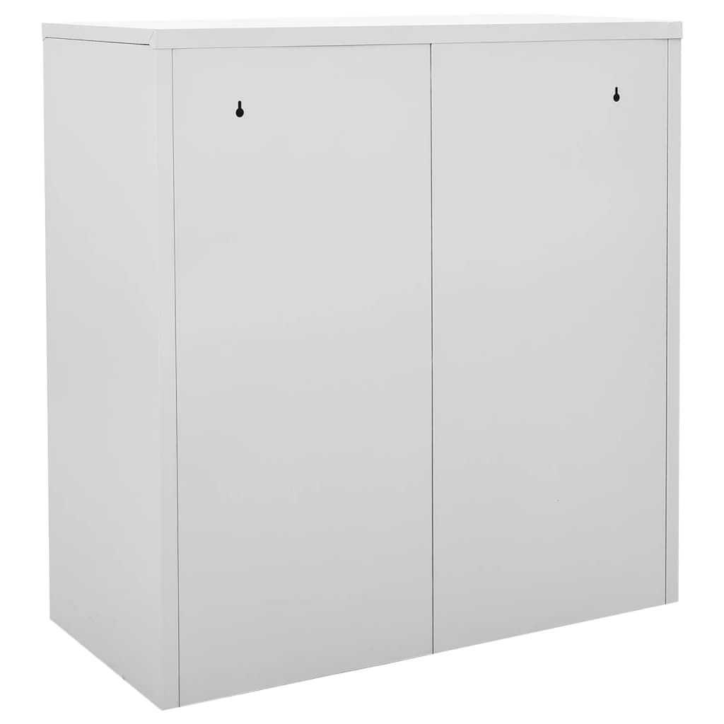 2 db világosszürke-piros acél zárható szekrény 90x45x92,5cm