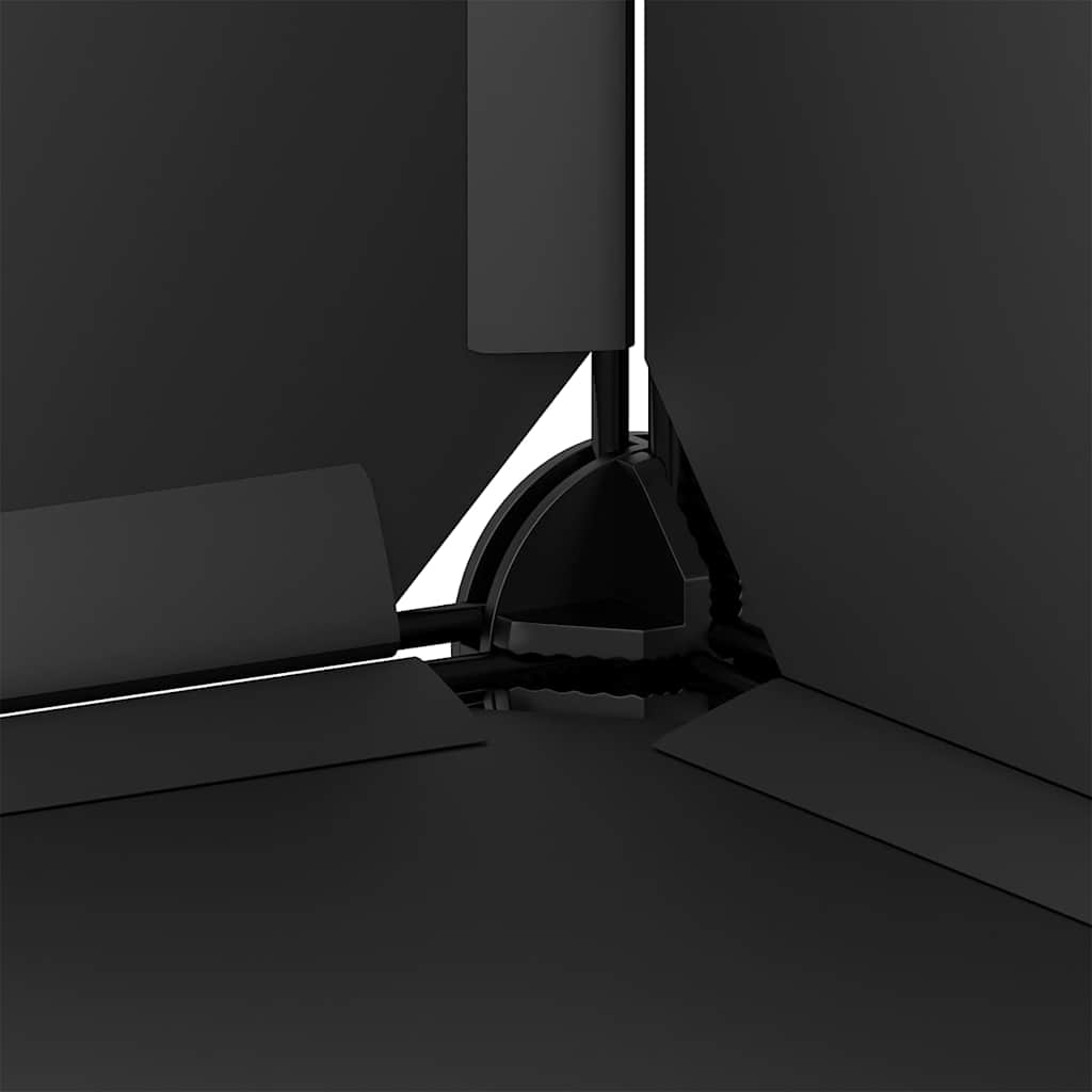 fekete polipropilén cipőtartó 44 x 32 x 174 cm
