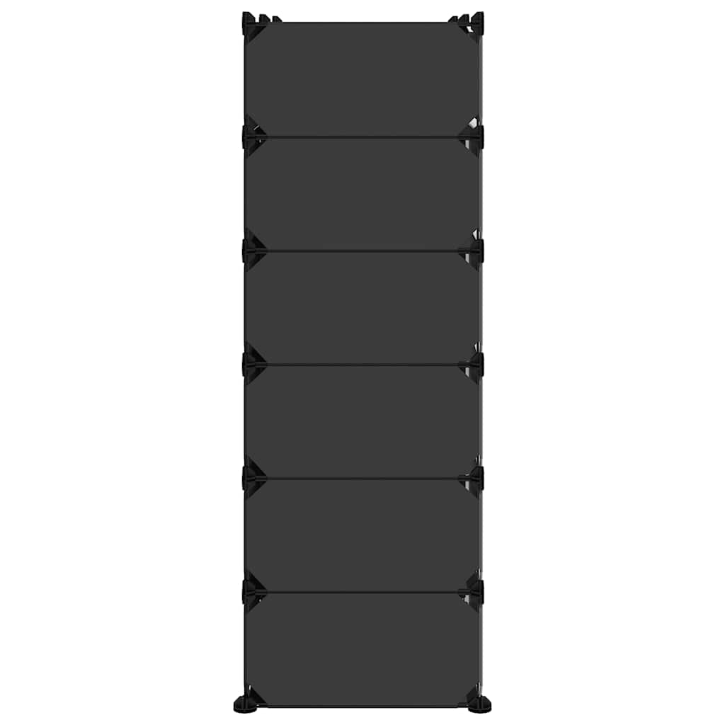 fekete polipropilén cipőtartó 94,5x36,5x106 cm