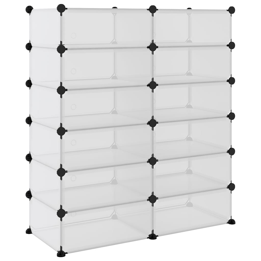 átlátszó polipropilén cipőtartó 94,5x36,5x106 cm