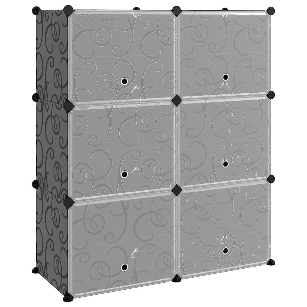 fekete polipropilén cipőtartó 84,5 x 31 x 93,5 cm