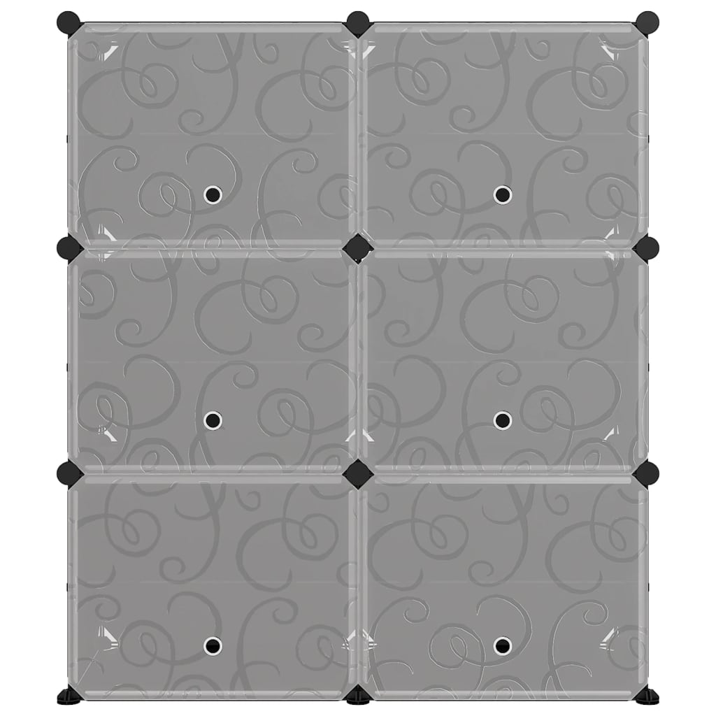 fekete polipropilén cipőtartó 84,5 x 31 x 93,5 cm