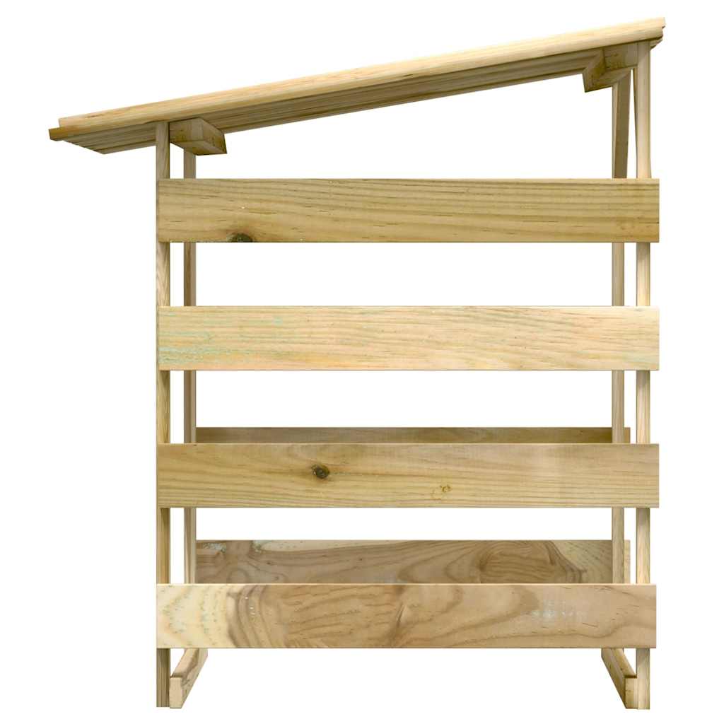4 db impregnált fenyőfa pergola tetővel 100 x 90 x 100 cm