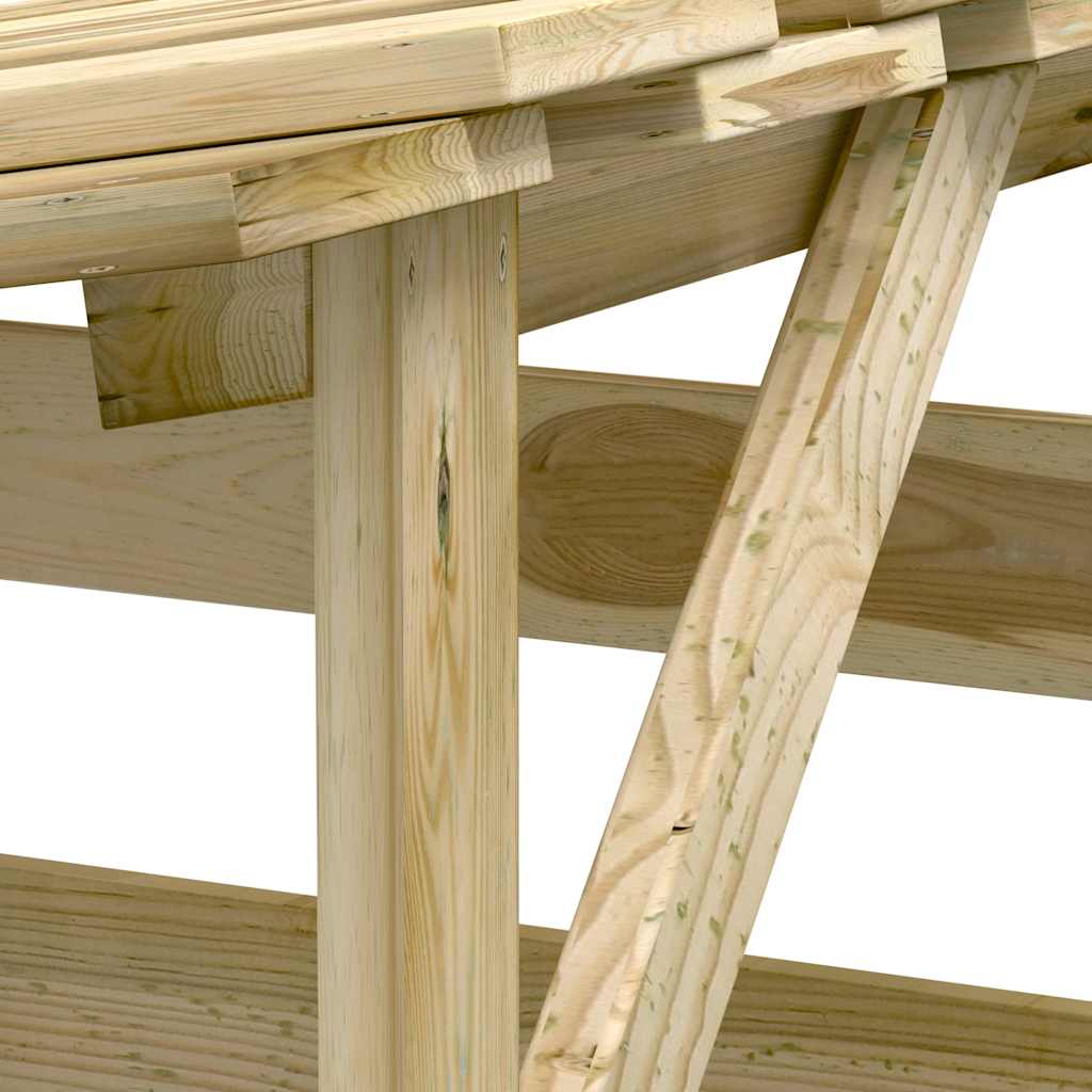 4 db impregnált fenyőfa pergola tetővel 100 x 90 x 100 cm