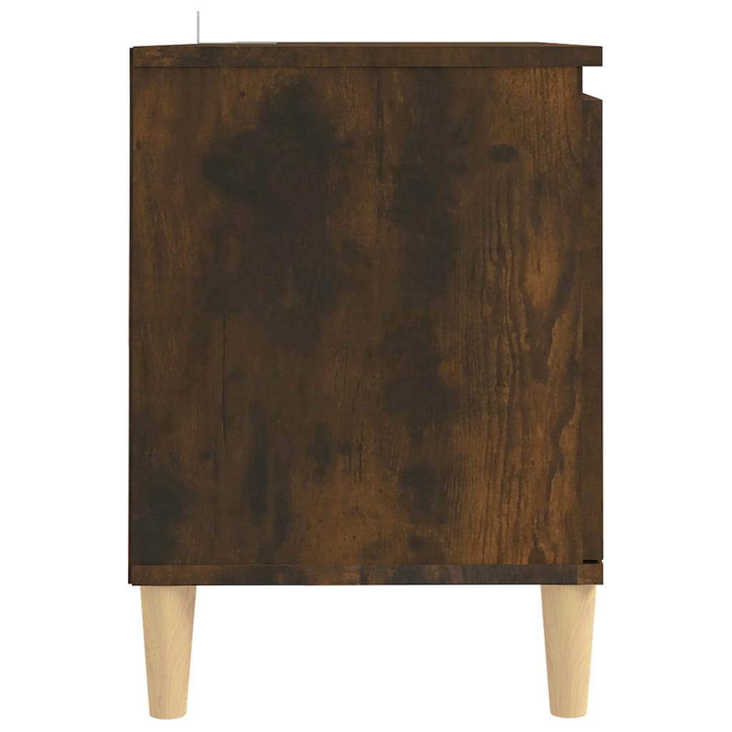 füstös tölgy színű TV-szekrény tömör falábakkal 103,5x35x50 cm