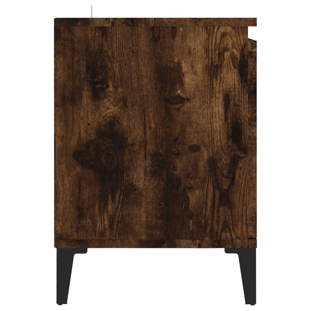 füstös tölgy színű TV-szekrény fémlábakkal 103,5 x 35 x 50 cm