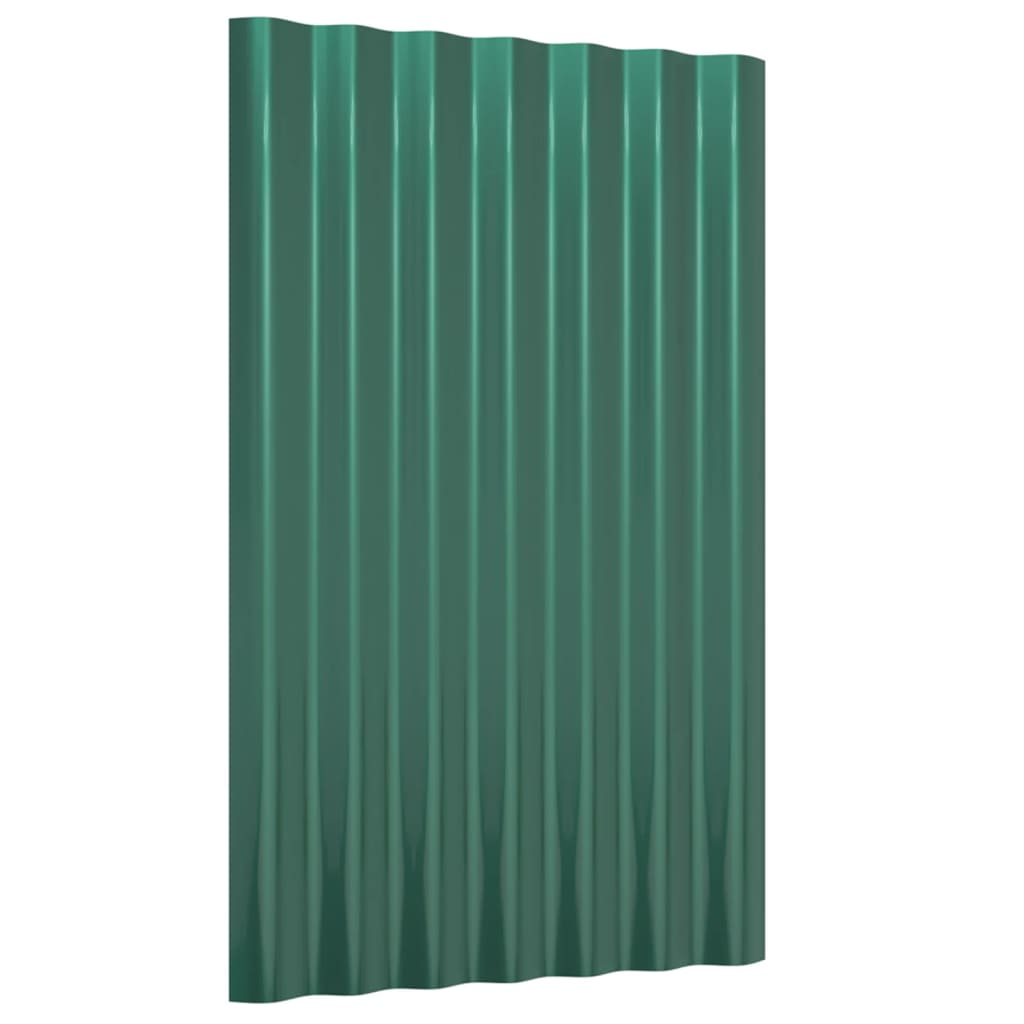 36 db zöld horganyzott acél tetőpanel 60x36 cm