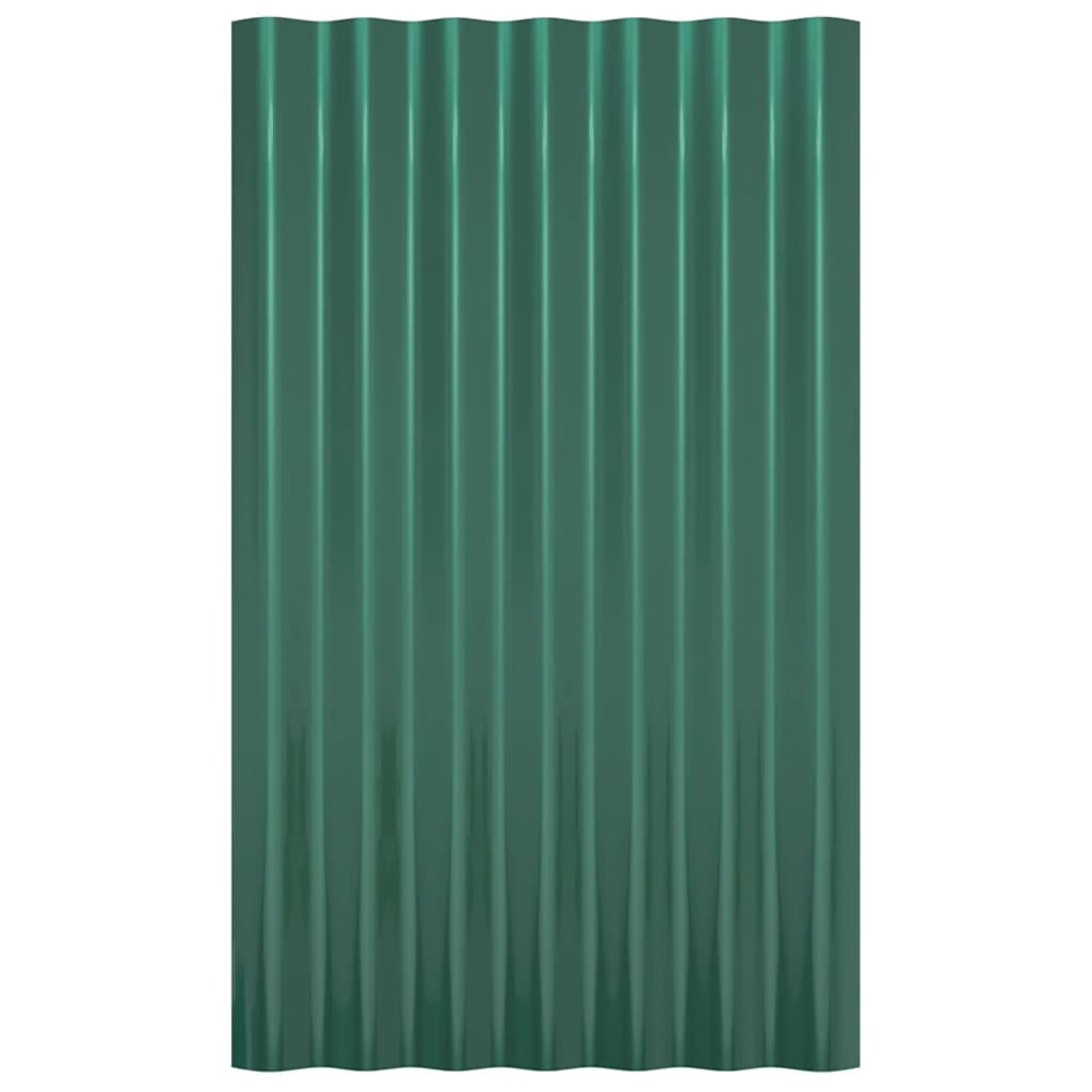 36 db zöld horganyzott acél tetőpanel 60x36 cm