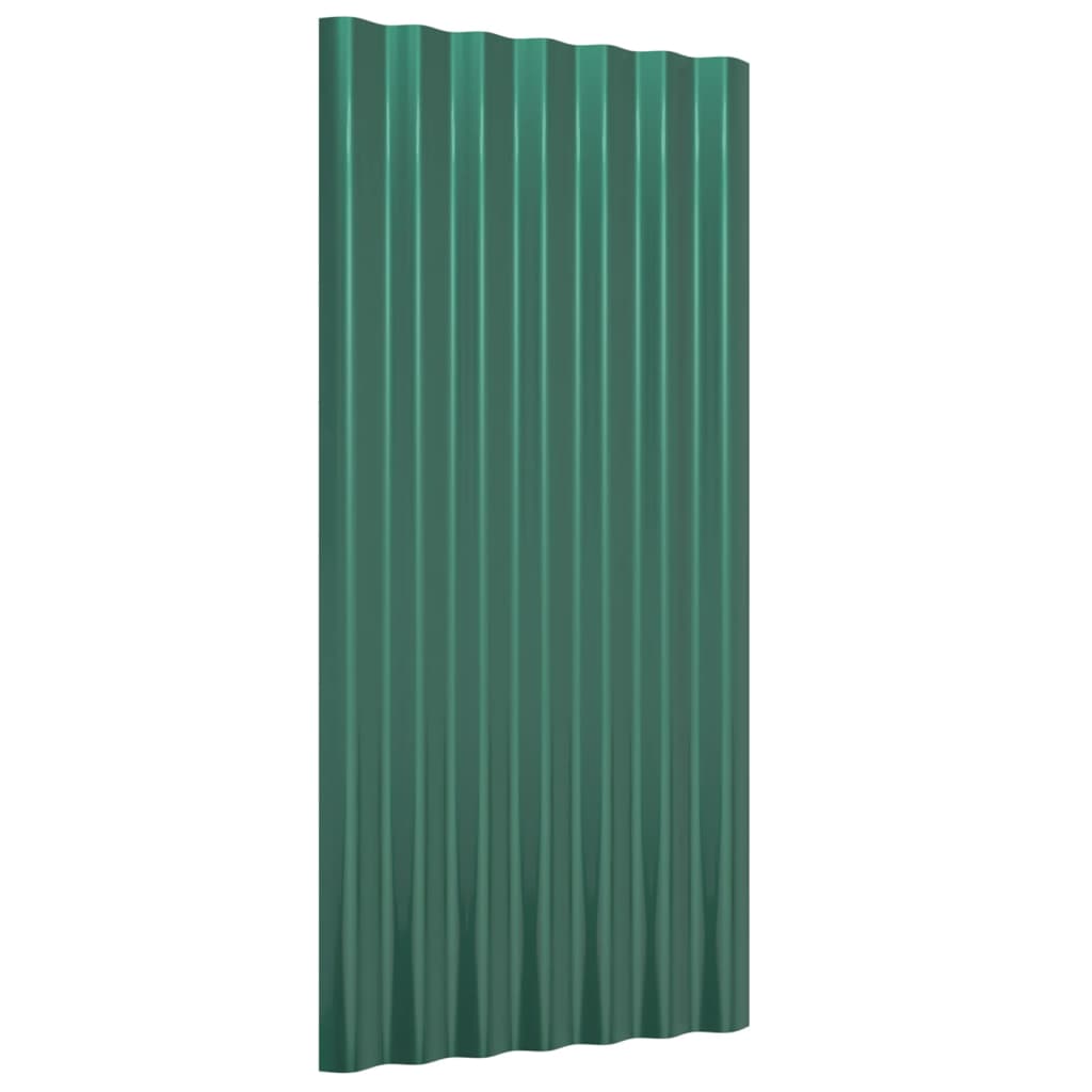36 db zöld horganyzott acél tetőpanel 80 x 36 cm