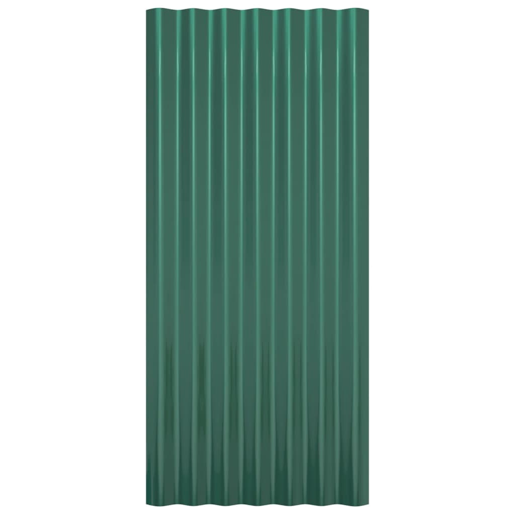 36 db zöld horganyzott acél tetőpanel 80 x 36 cm