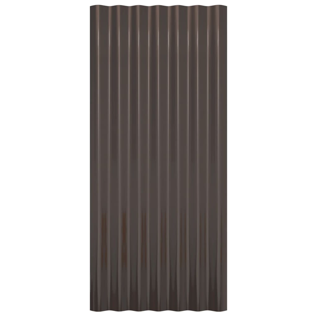 36 db barna horganyzott acél tetőpanel 80x36 cm