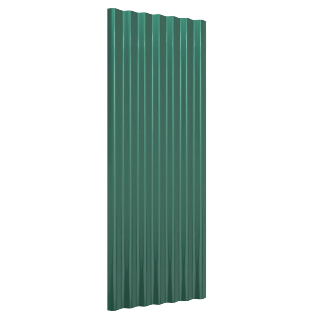 12 db zöld horganyzott acél tetőpanel 100 x 36 cm