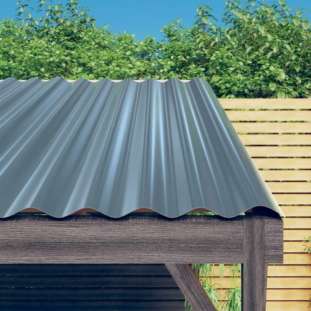 12 db szürke horganyzott acél tetőpanel 100 x 36 cm