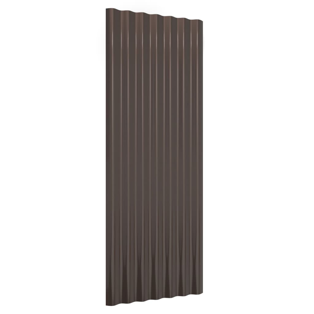 12 db barna horganyzott acél tetőpanel 100 x 36 cm