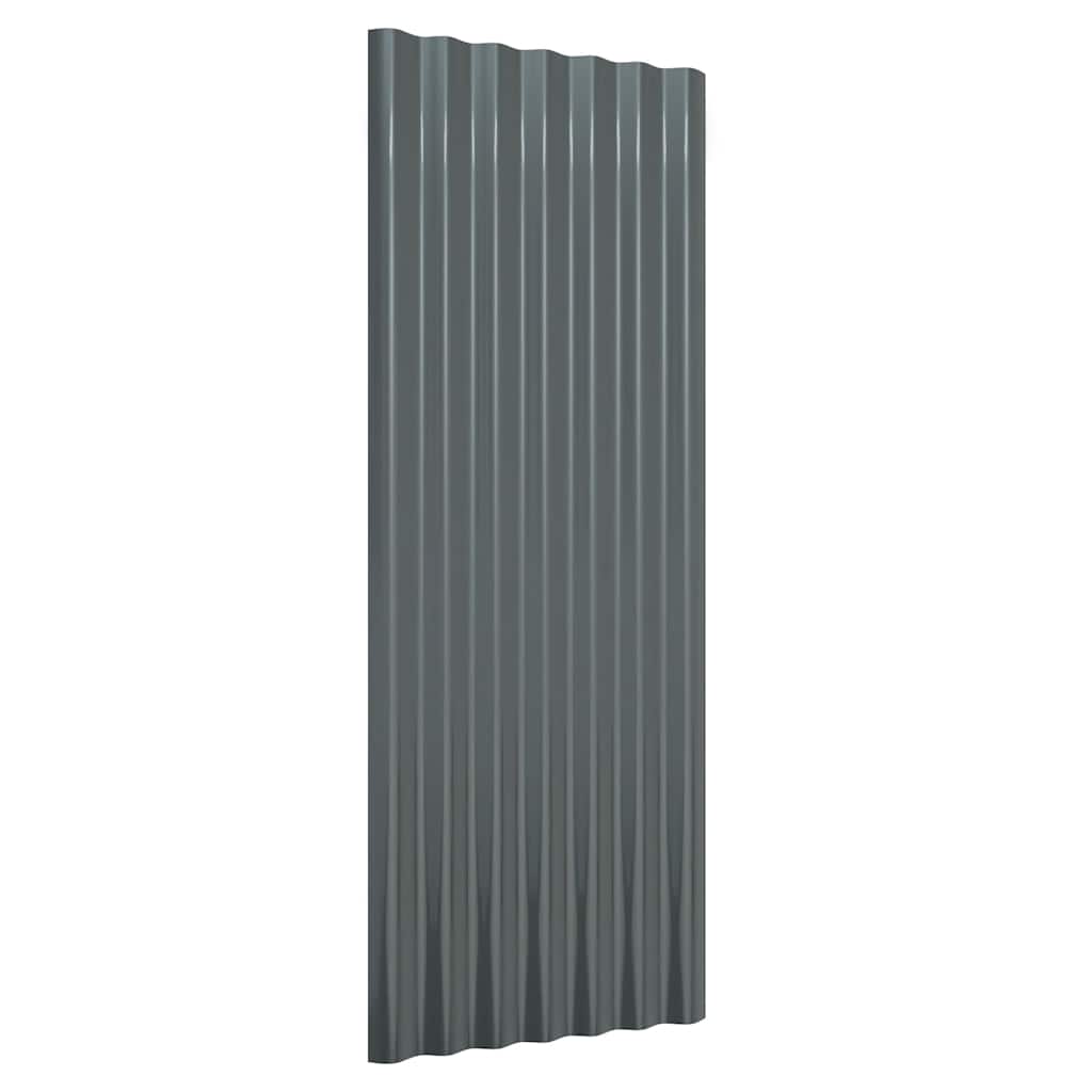 12 db antracitszürke horganyzott acél tetőpanel 100 x 36 cm