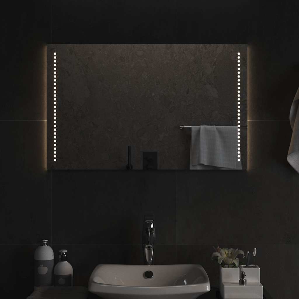 LED-es fürdőszobatükör 80 x 50 cm