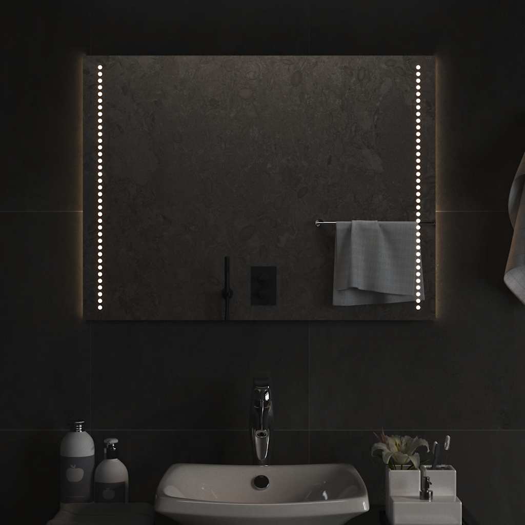 LED-es fürdőszobatükör 80x60 cm