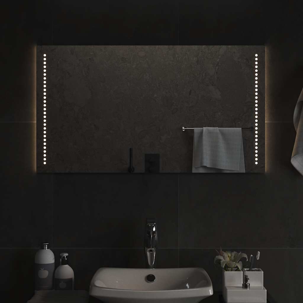 LED-es fürdőszobatükör 90x50 cm