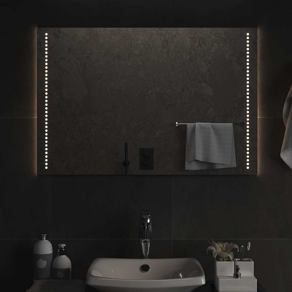 LED-es fürdőszobatükör 90x60 cm