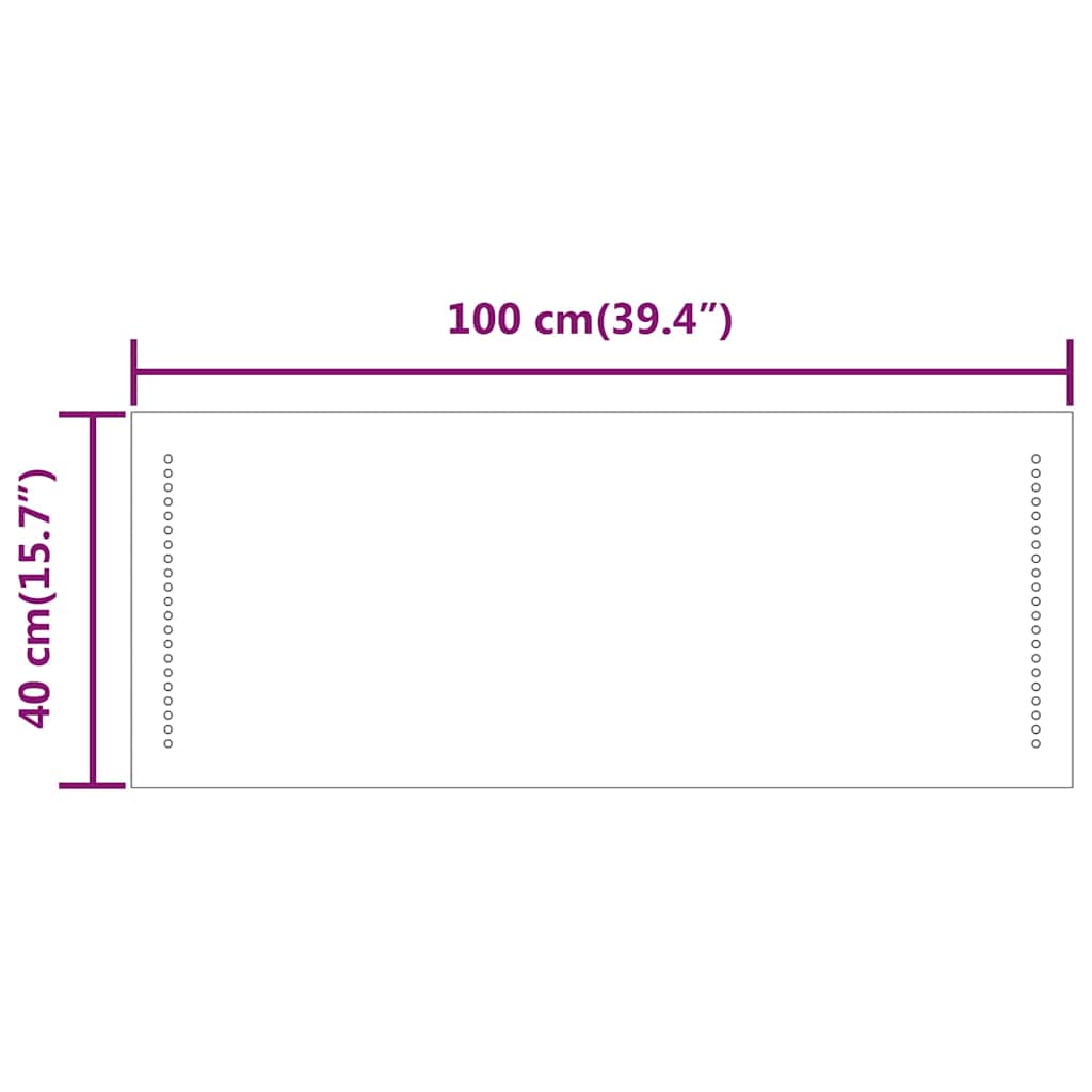 LED-es fürdőszobatükör 100x40cm