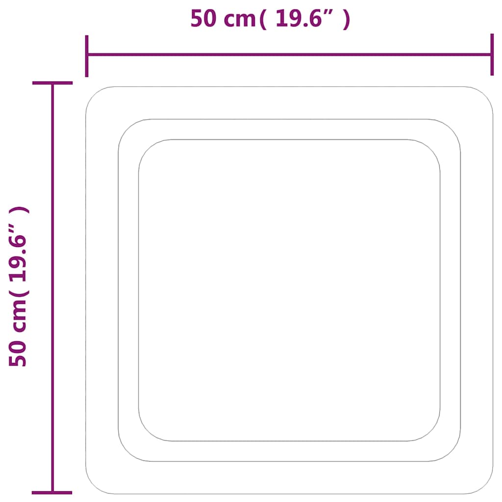 LED-es fürdőszobatükör 50x50 cm