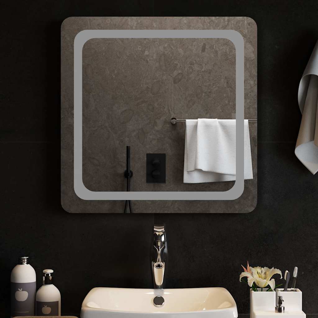 LED-es fürdőszobatükör 60x60 cm
