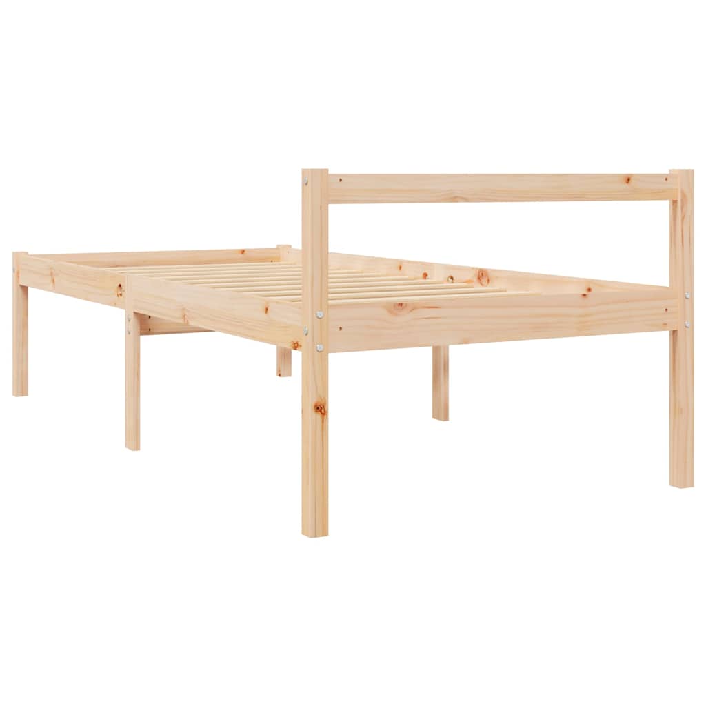 tömör fenyőfa ágy időseknek 90 x 200 cm
