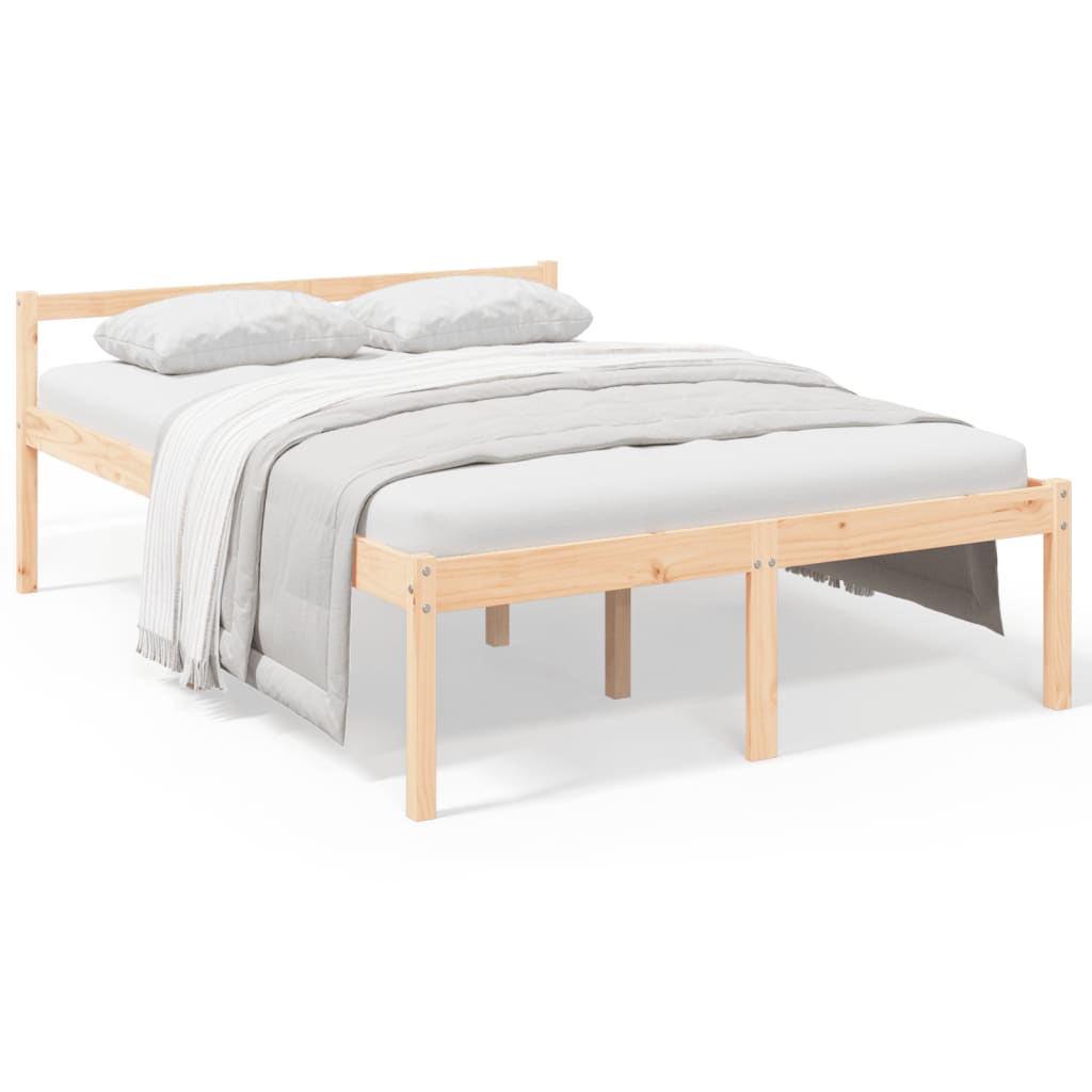 tömör fenyőfa ágy időseknek 120 x 200 cm