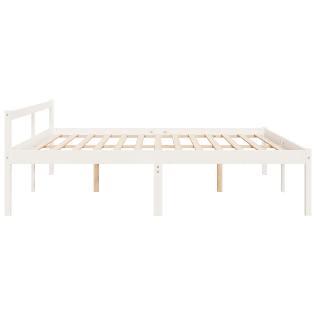 fehér tömör fenyőfa ágy időseknek 200 x 200 cm