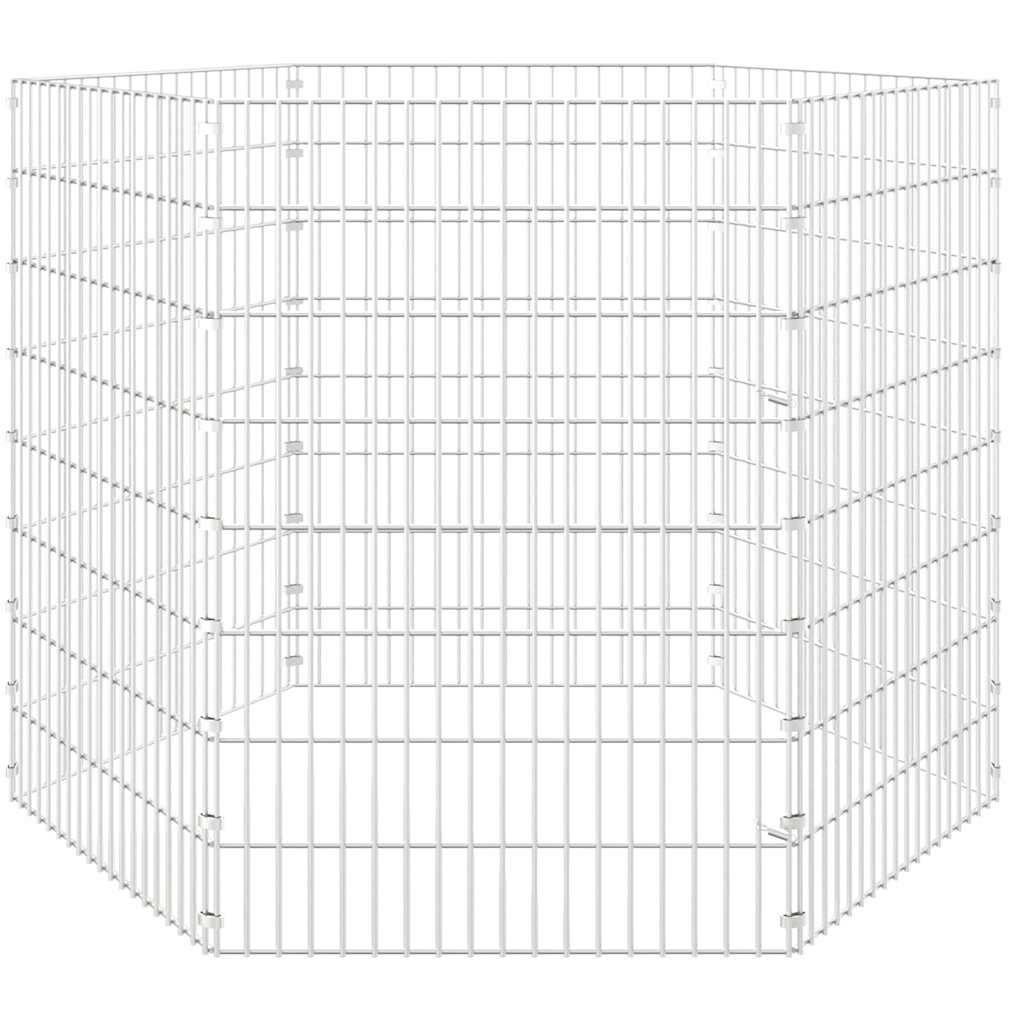 6 paneles horganyzott vas szabadon álló állatketrec 54 x 80 cm