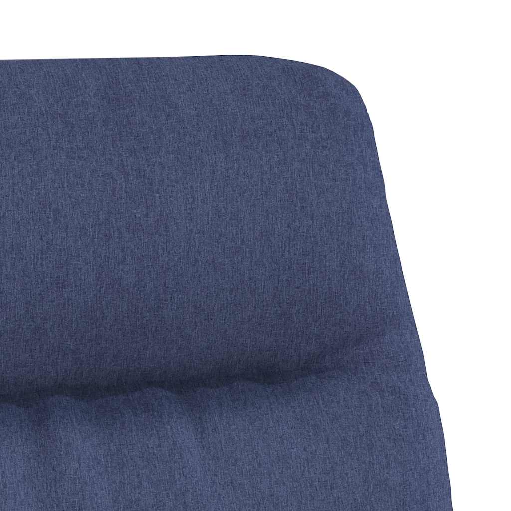 kék szövet pihenőfotel lábtartóval
