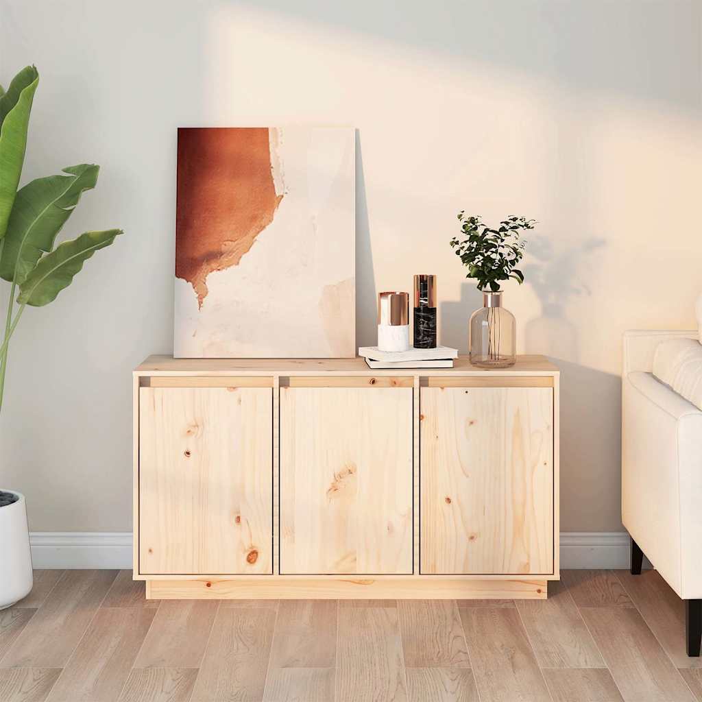 tömör fenyőfa tálalószekrény 111 x 34 x 60 cm