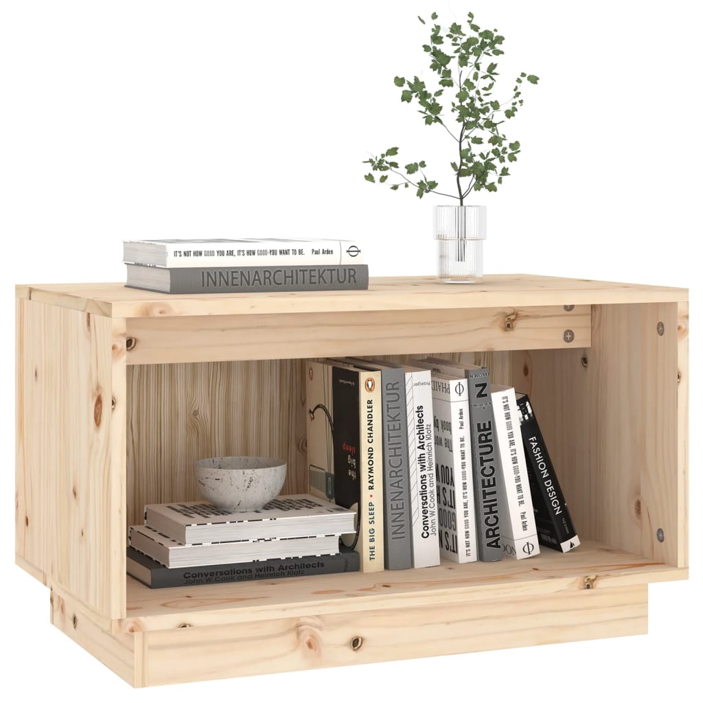 tömör fenyőfa TV-szekrény 60 x 35 x 35 cm