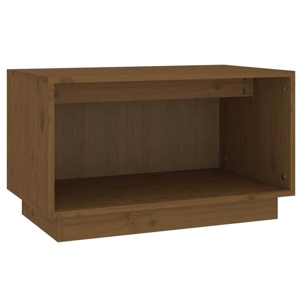 mézbarna tömör fenyőfa TV-szekrény 60x35x35 cm