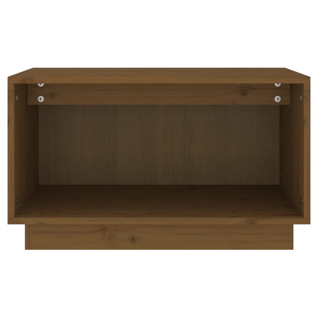 mézbarna tömör fenyőfa TV-szekrény 60x35x35 cm