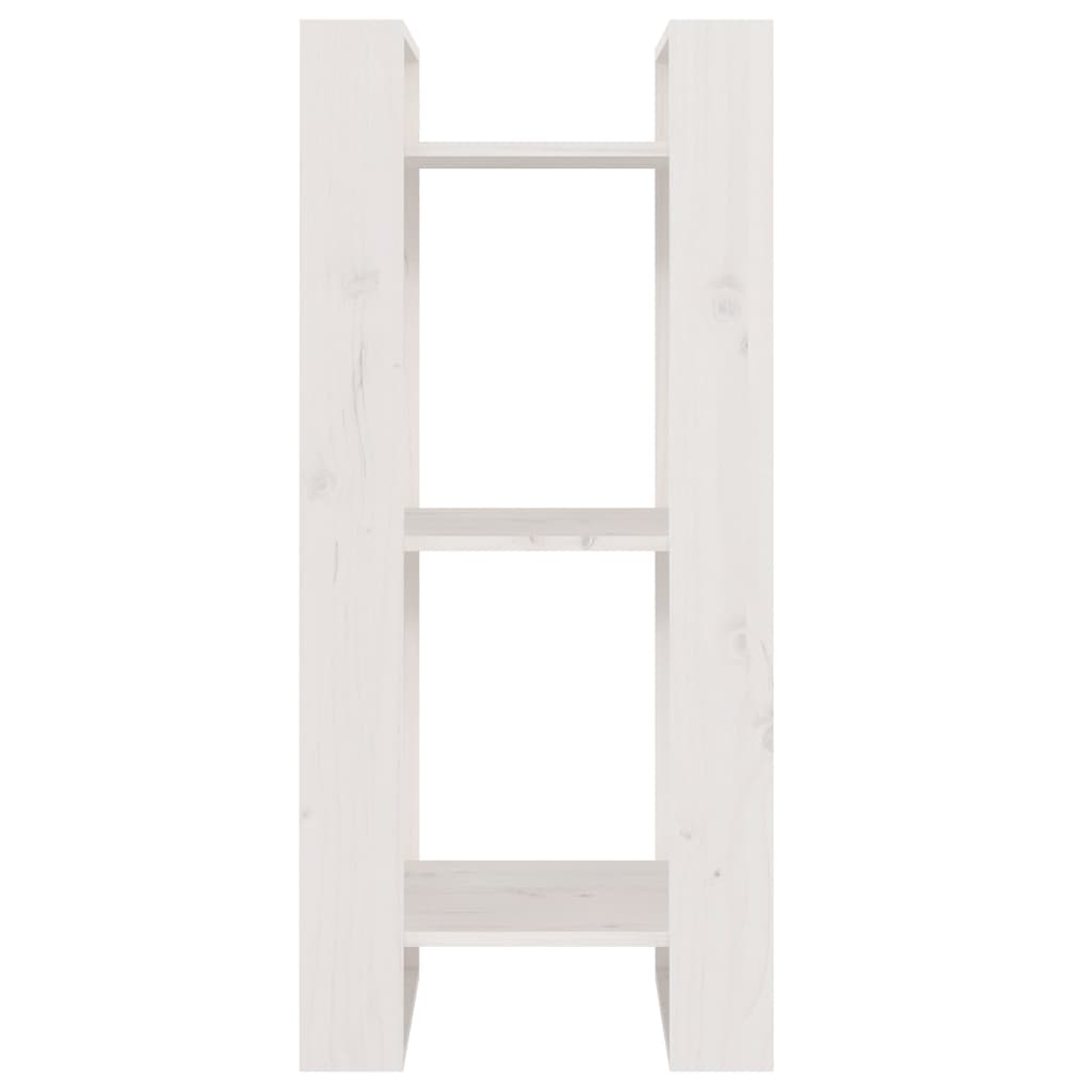 fehér tömör fenyőfa könyvszekrény/térelválasztó 41 x 35 x 91 cm
