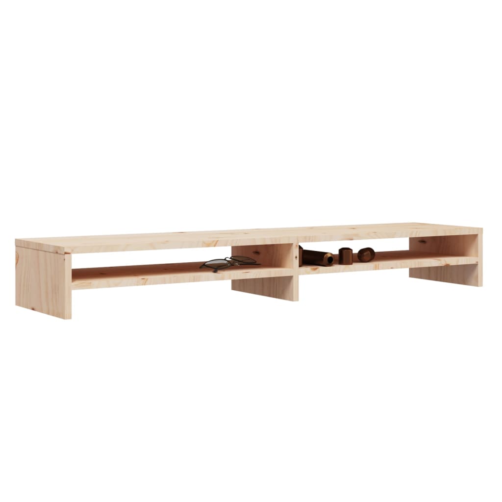 tömör fenyőfa monitorállvány 100 x 24 x 13 cm