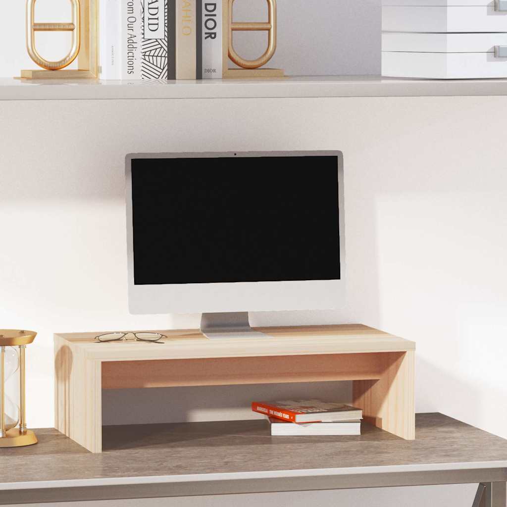 tömör fenyőfa monitorállvány 50x27x15 cm