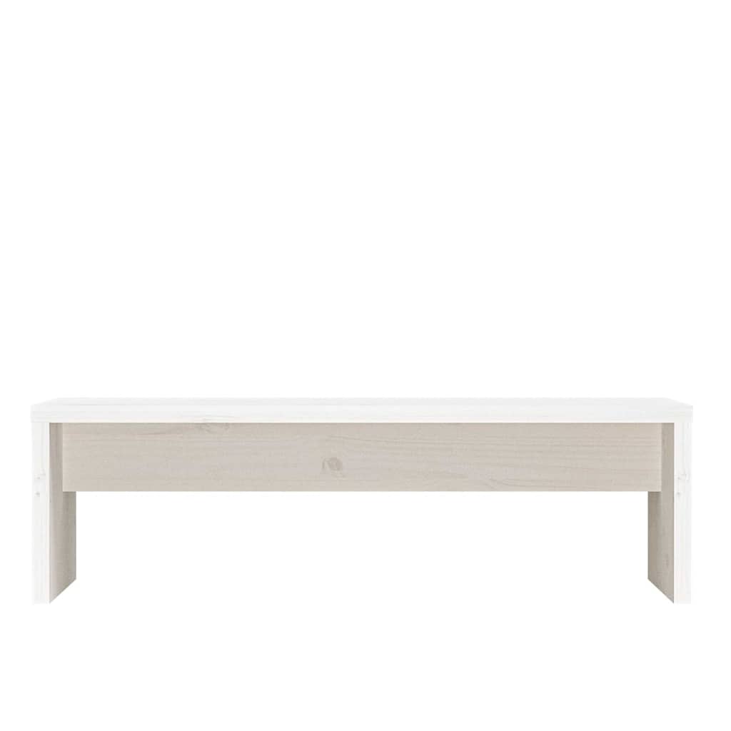 fehér tömör fenyőfa monitorállvány 50x27x15 cm