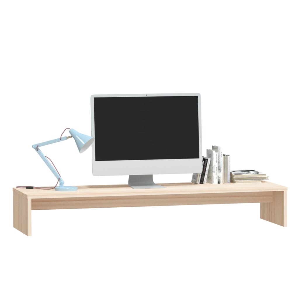 tömör fenyőfa monitorállvány 100 x 27 x 15 cm